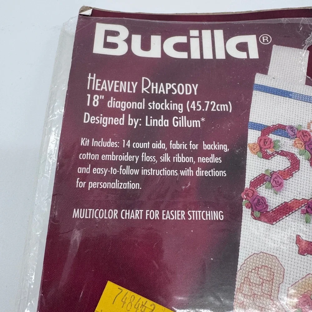 Bucilla Heavenly Rhapsody‎ Cross Stitch Kit Stocking Angels 83503 Vintage Craft